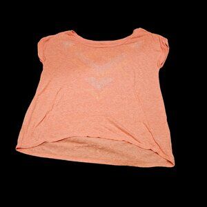 American Eagle Outfitters Peach Graphic Tee – Size Medium – Aztec Print